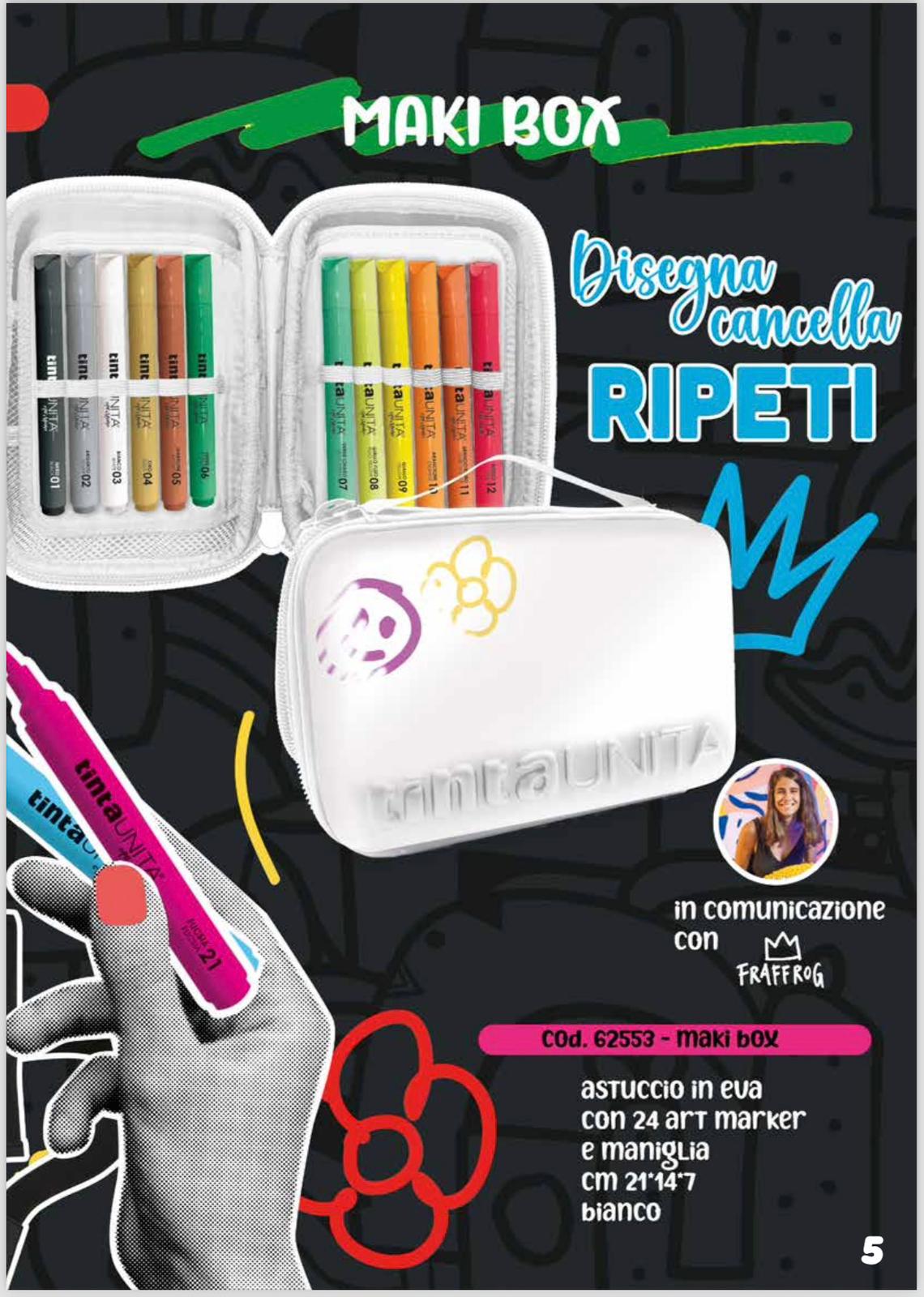 NUOVO MARKER ACRILICO MAXI BOX TINTA UNITA ASTUCCIO , ROTOLO O BASETTA