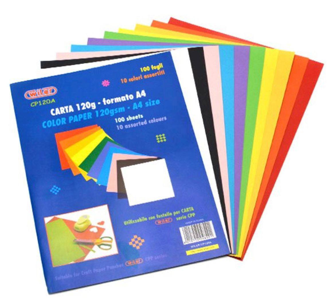 WILER CARTA COLORATA 160 GSM A4 COLORI SCURI