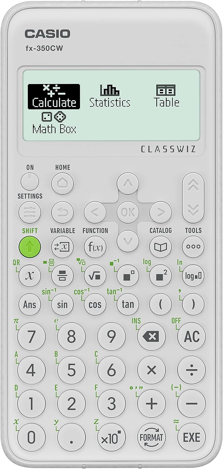Casio FX-350CW Calcolatrice Scientifica con oltre 290 Funzioni e Display Naturale HD a 4 gradazioni di grigio