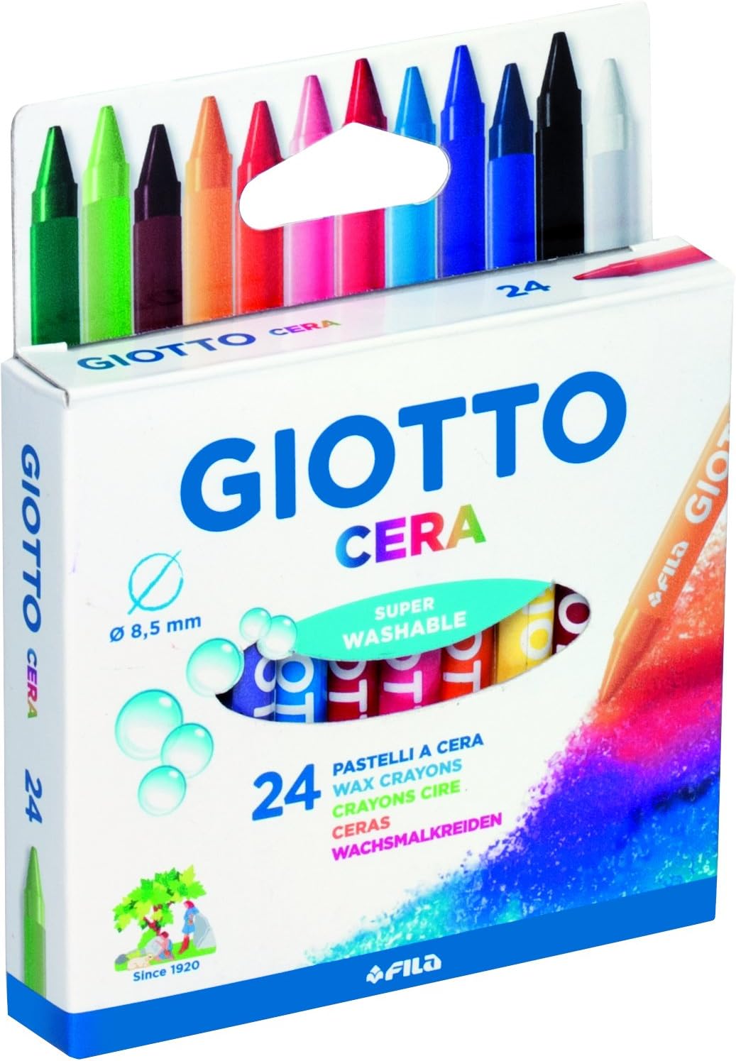 Pastelli a Cera in Astuccio da 12 e 24 Colori GIOTTO