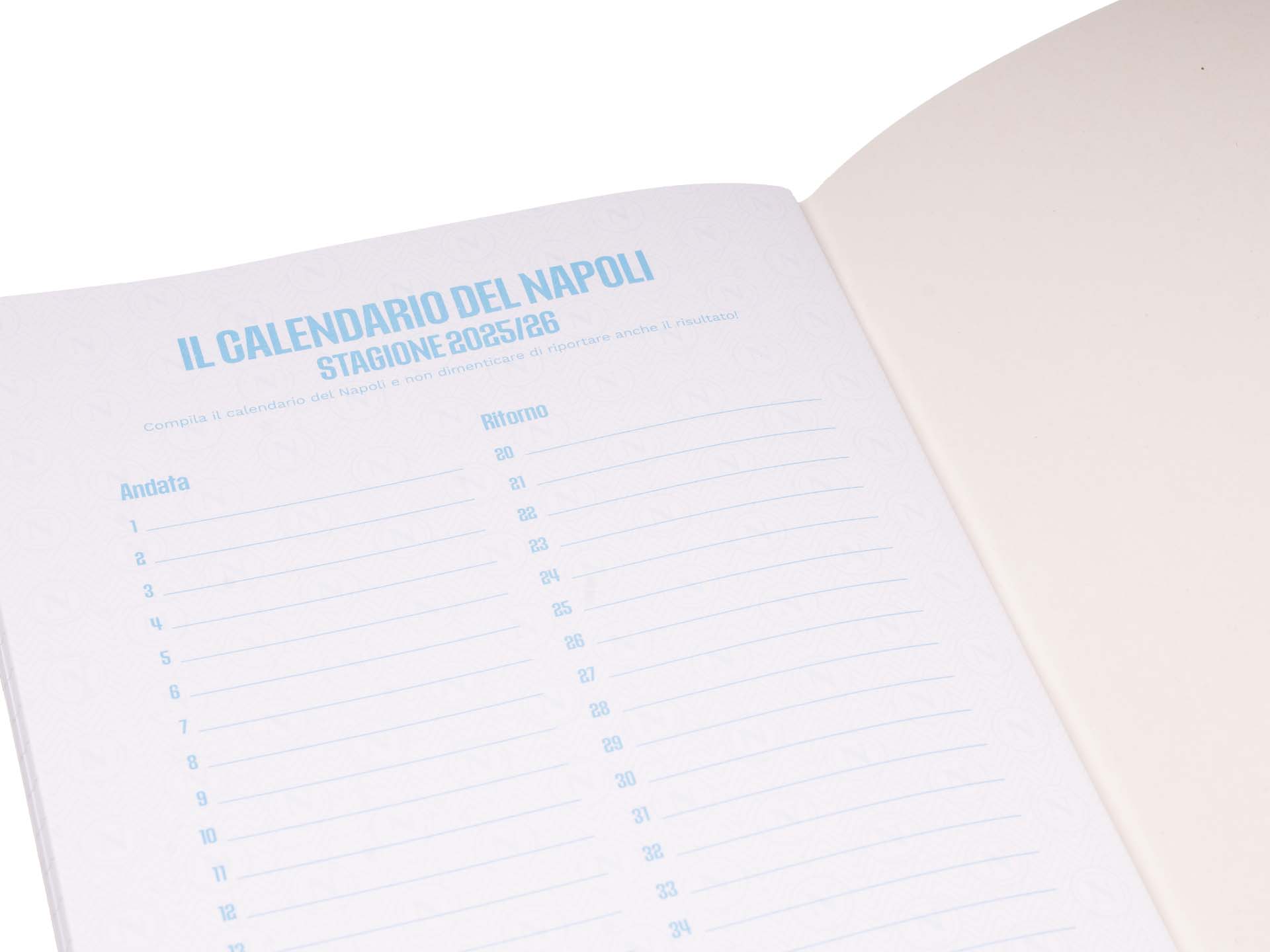 Quaderno A4 spillato SSC Napoli by Colourbook 100g 2025 - 10mm