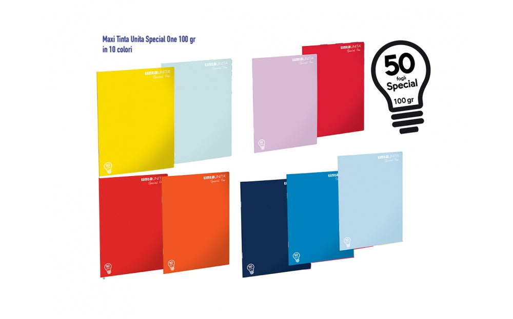 MAXIQUADERNI TINTAUNITA 50 SPECIAL - 24FF+1 (CARTA 100 GRAMMI) RIGATURE 10MM