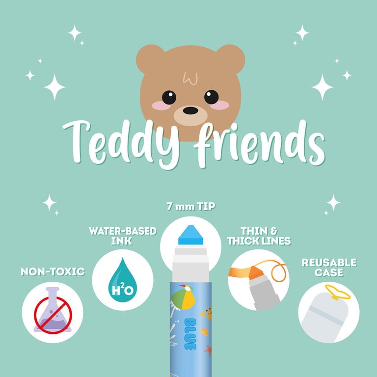 Set di 12 Pennarelli - Teddy Friends LEGAMI
