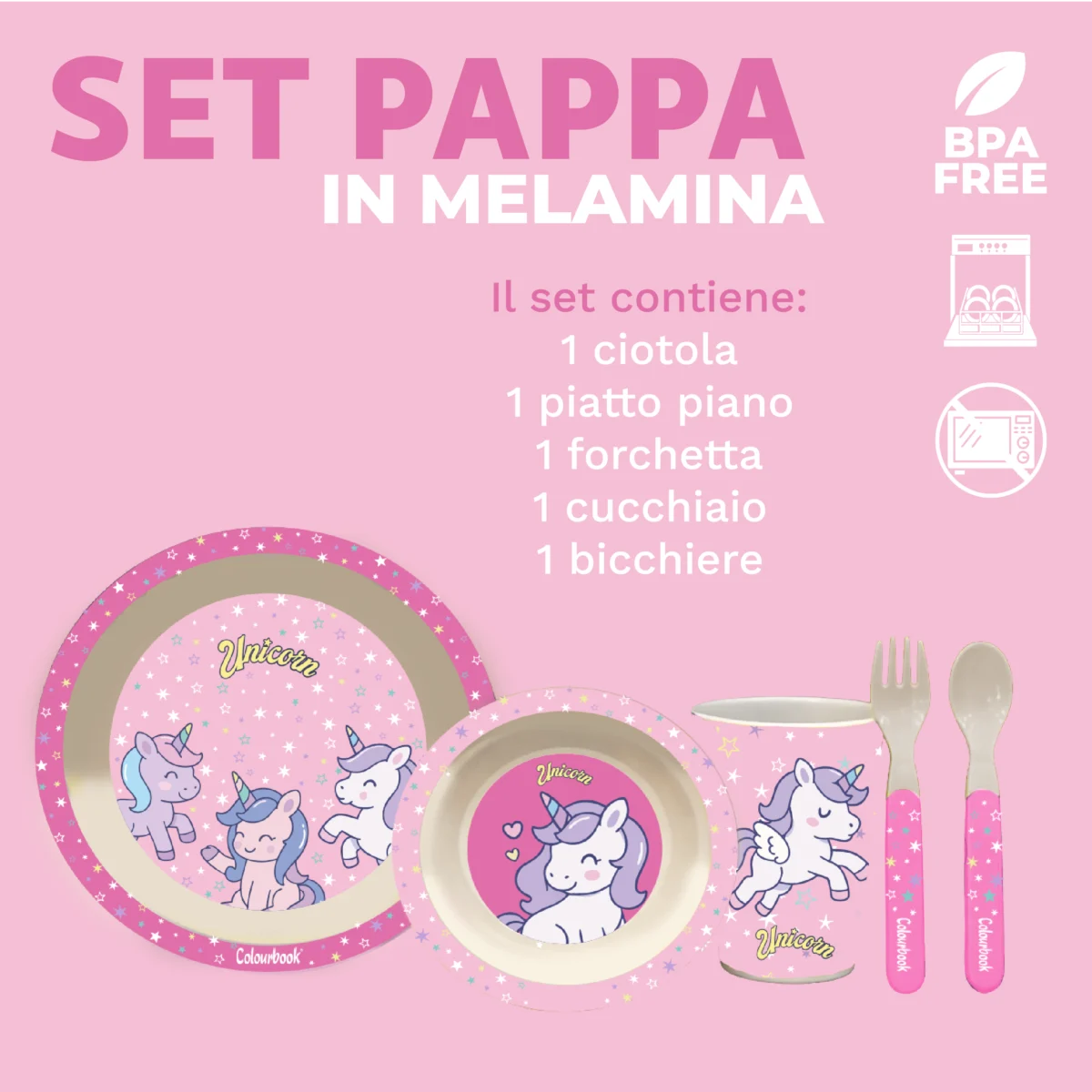 Set pappa Unicorn completo – BPA free
