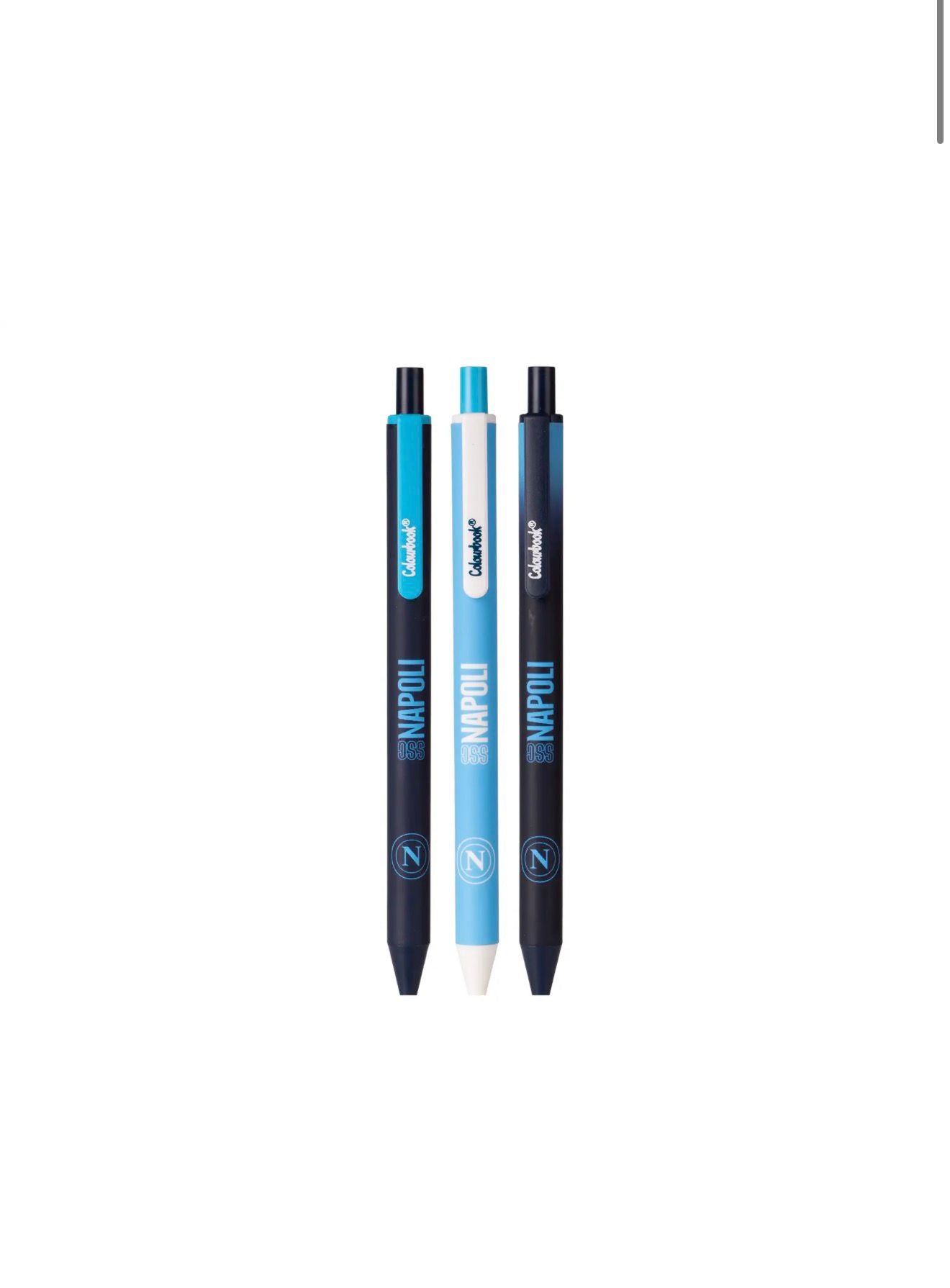 set 3 penna scatto ssc napoli colourbook