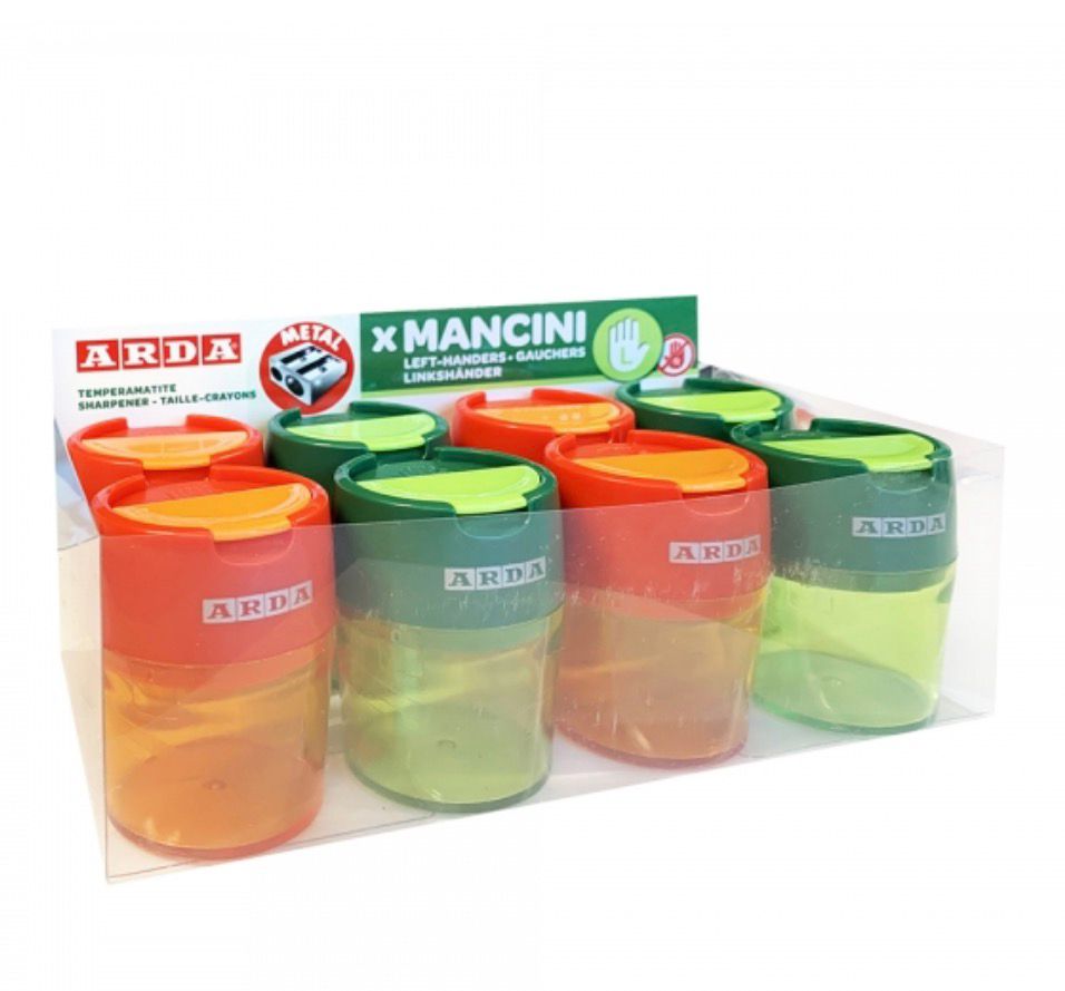 Arda Temperamatite a 2 Fori con Serbatoio per Mancini