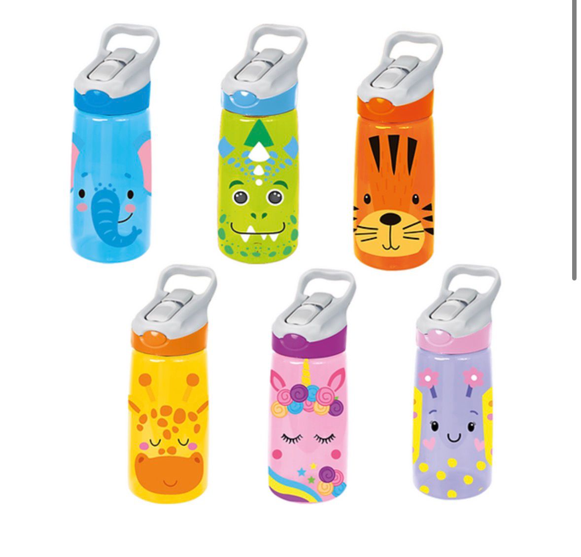 BORRACCIA TRITAN CON BECCUCCIO 480ML TINTA UNITA KIDS