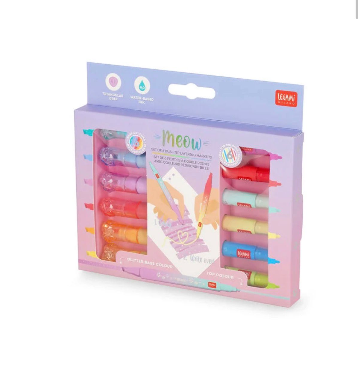 Set di 6 Pennarelli Doppia Punta MEOW LEGAMI