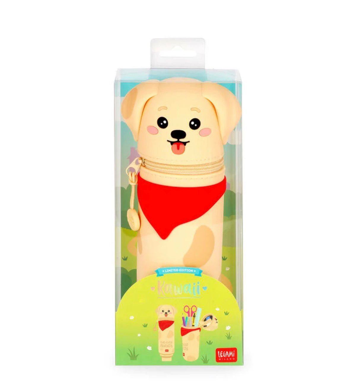 Astuccio 2 in 1 in Morbido Silicone - Kawaii - Golden