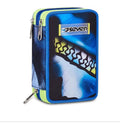 astuccio 3 zip seven blu fusion