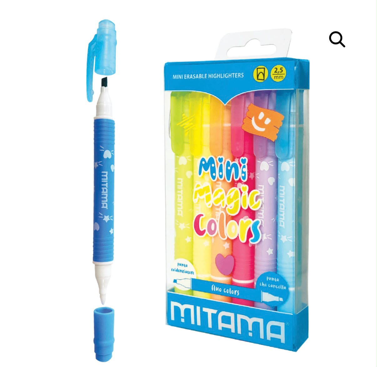 MITAMA – EVIDENZIATORI CANCELLABILI PASTEL E FLUO