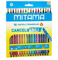 Pastelli Cancellabili Triangolari Mitama 18 Pezzi