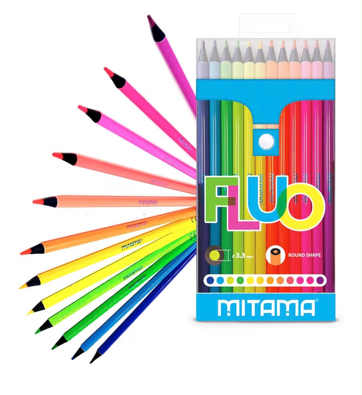 Mitama Pastelli Laccato Tondo Fluo E pastello