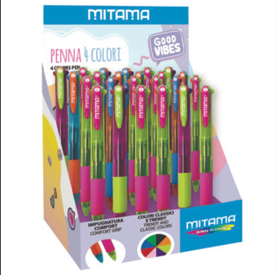 PENNA SCATTO 4 COLORI TRENDY GOOD VIBES MITAMA