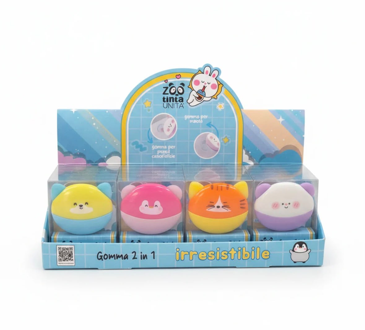 Gomma 2 in 1 Tinta Unita Zoo –