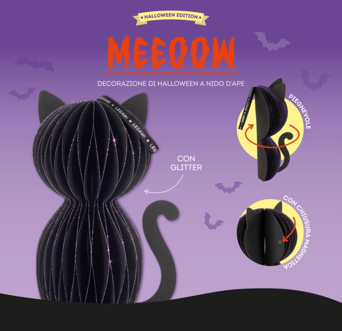 Decorazione di Halloween Gatto Nero LEGAMI