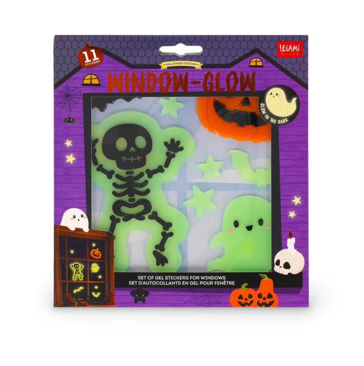 Set di Adesivi in Gel per Finestra - Windo-Glow LEGAMI HALLOWEEN