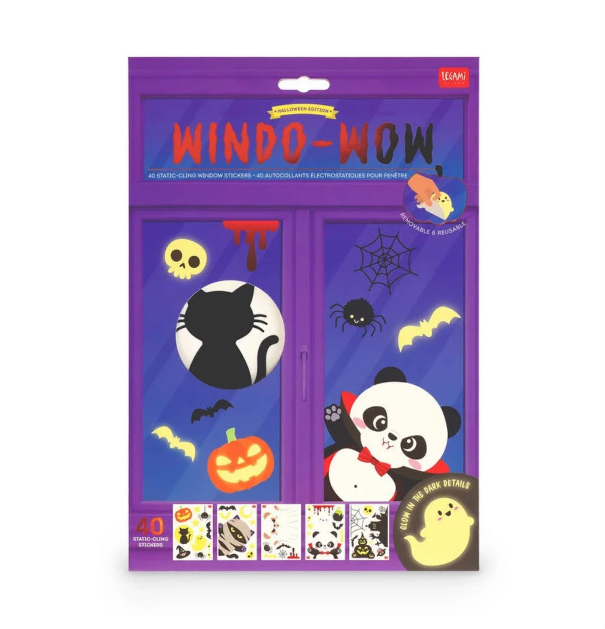 Set di 40 Adesivi Elettrostatici per Finestra - Windo-Wow LEGAMI HALLOWEEN