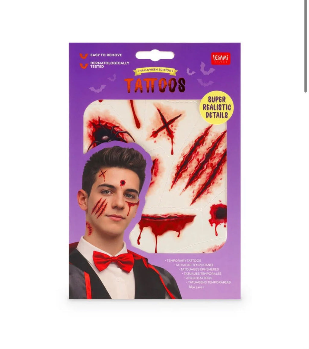 Tatuaggi Temporanei Viso e Corpo LEGAMI HALLOWEEN