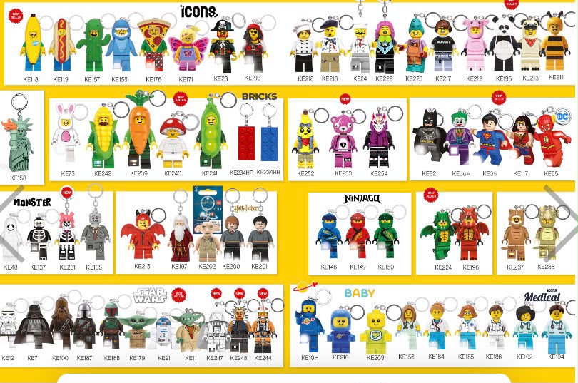 PORTACHIAVI LEGO LED