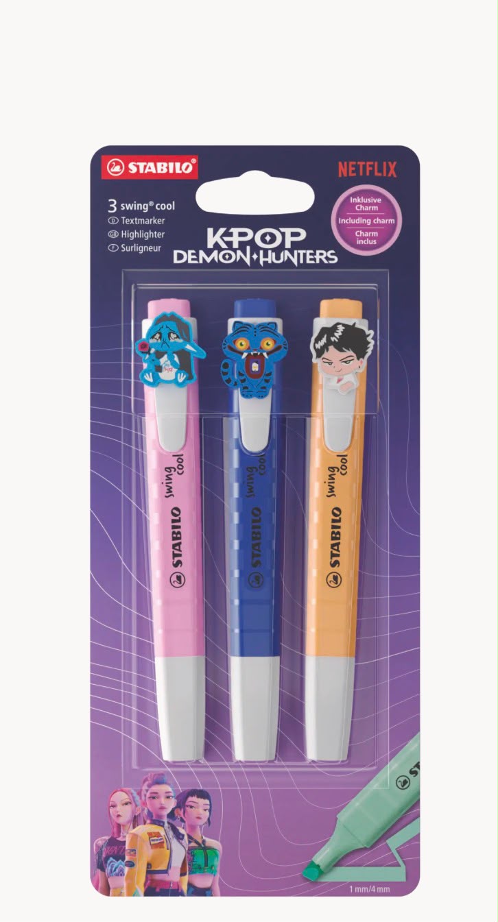 set 3 evidenziatori kpop stabilo swing cool