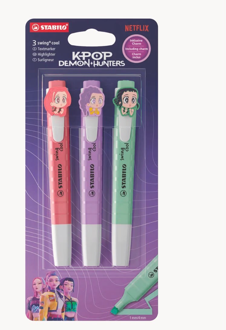 set 3 evidenziatori kpop stabilo swing cool