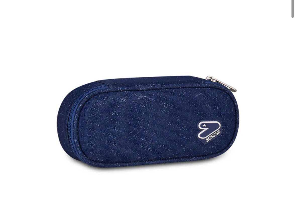 Pencil bag round plus seven shiny tech