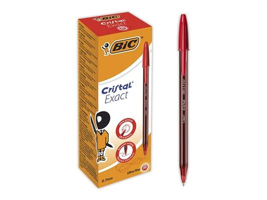 BIC Sfera Cristal Exact 0,7 20 pz. - Blu - ROSSO- NERO