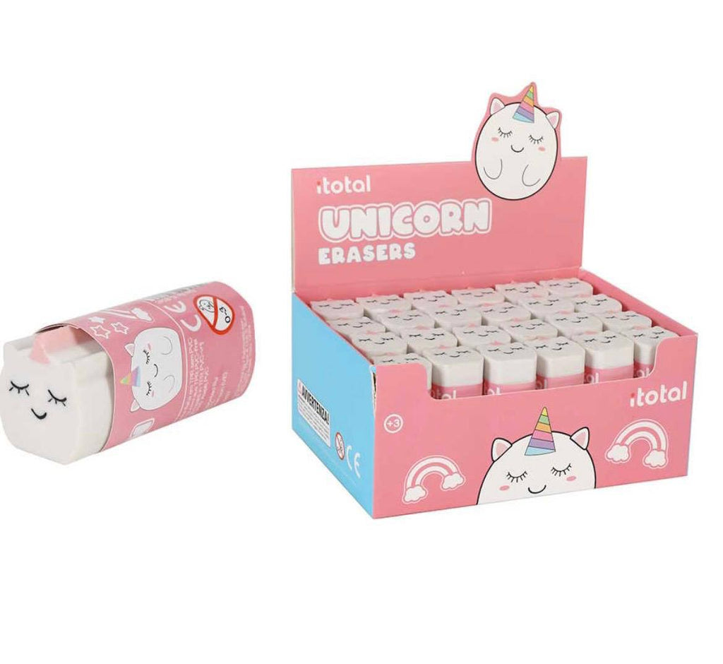 Gomma da cancellare sagomata UNICORNO E GAME OVER  ITOTAL