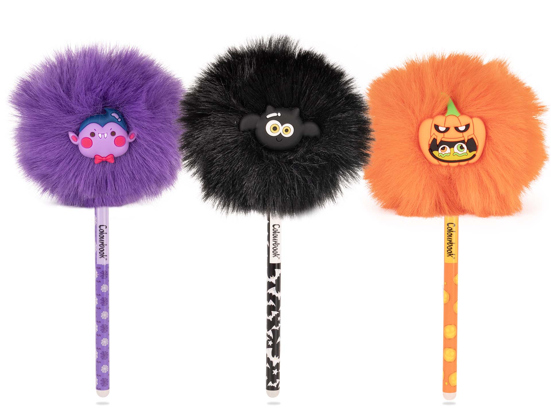 Penna cancellabile Puff Halloween con topper pon-pon