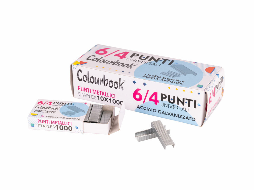 Punti metallici per cucitrice – Passo 6/4 COLOURBOOK